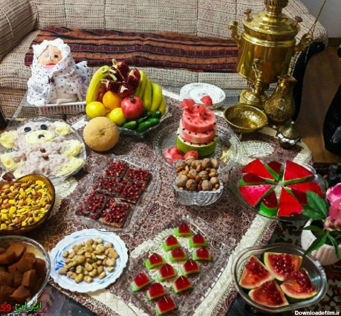 عکس زیبا از سفره شب یلدا