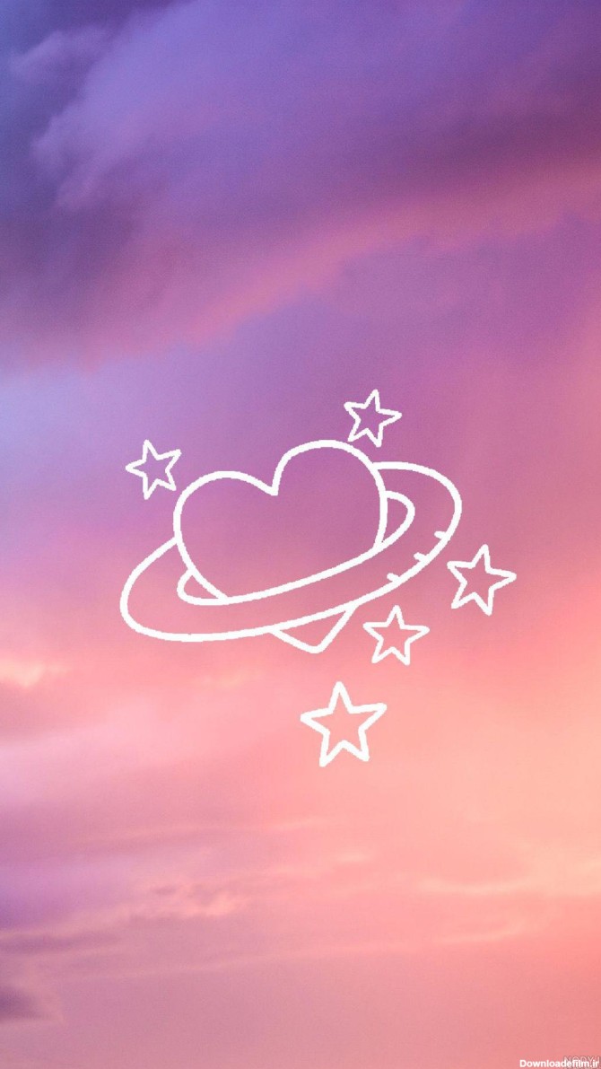 عکس آسمان صورتی و بنفش