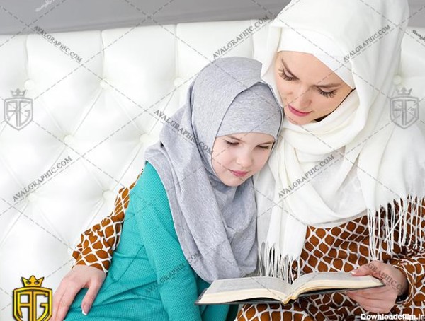 عکس مادر دختری فانتزی با حجاب