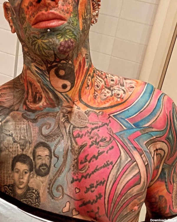 عکس تتو شکم تتلو