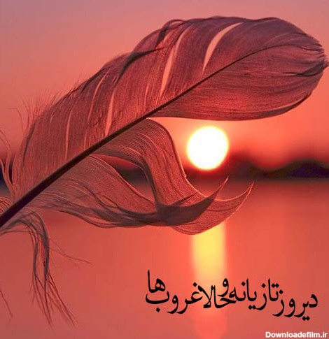 عکس نوشته از غروب