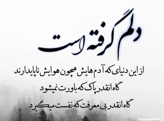 عکس نوشته دلم گرفته از ادما