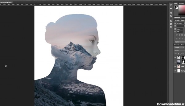 انداختن عکس روی عکس در فتوشاپ