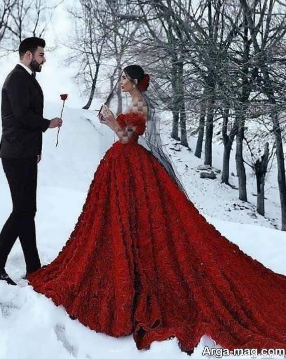 عکس عروس حنابندان قرمز