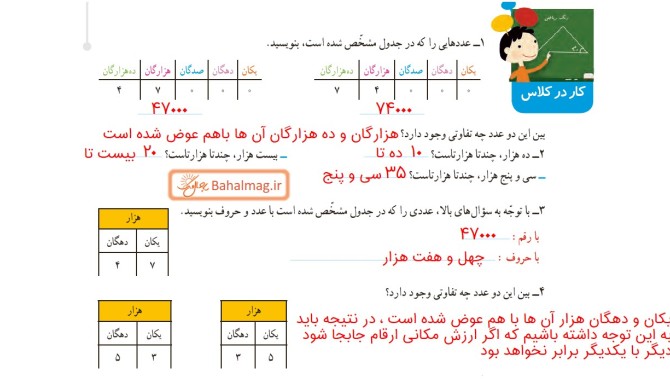 عکس ریاضی چهارم صفحه ۵