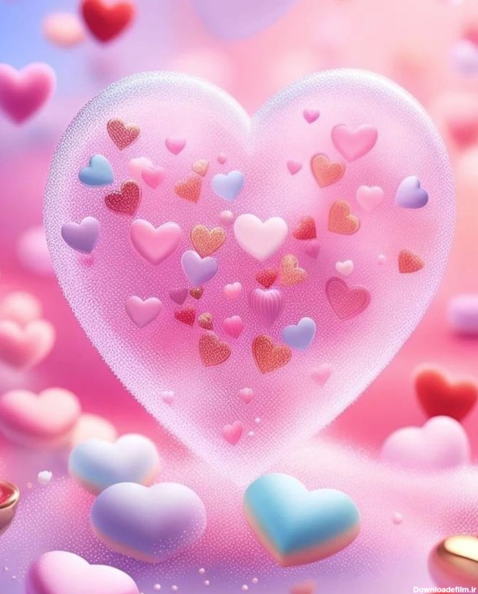 تصویر زمینه قلب رنگی