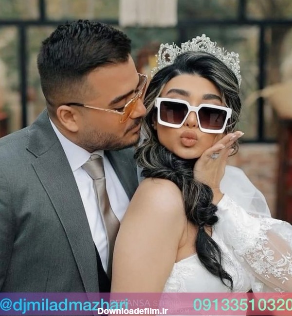 عکس عروس با عینک دودی