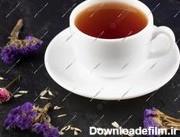 عکس فنجان چای روی میز