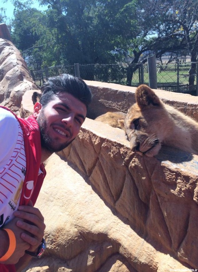 عکس تیم پرسپولیس کنار شیر