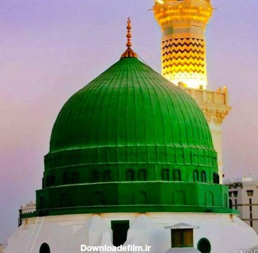 عکس مسجد النبی در شب
