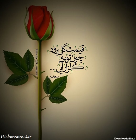 عکس نوشته گل