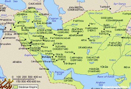 عکس نقشه ایران در زمان ساسانیان