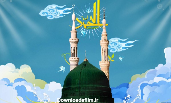 عکس مسجد النبی در شب