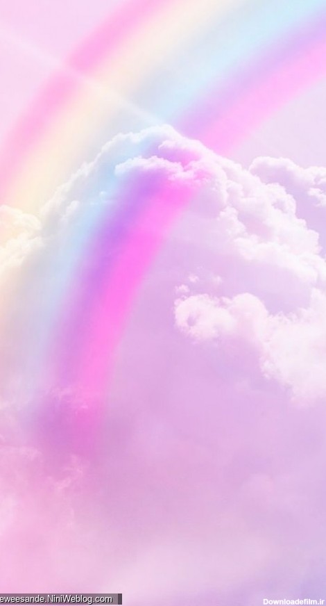 عکس آسمان صورتی و بنفش