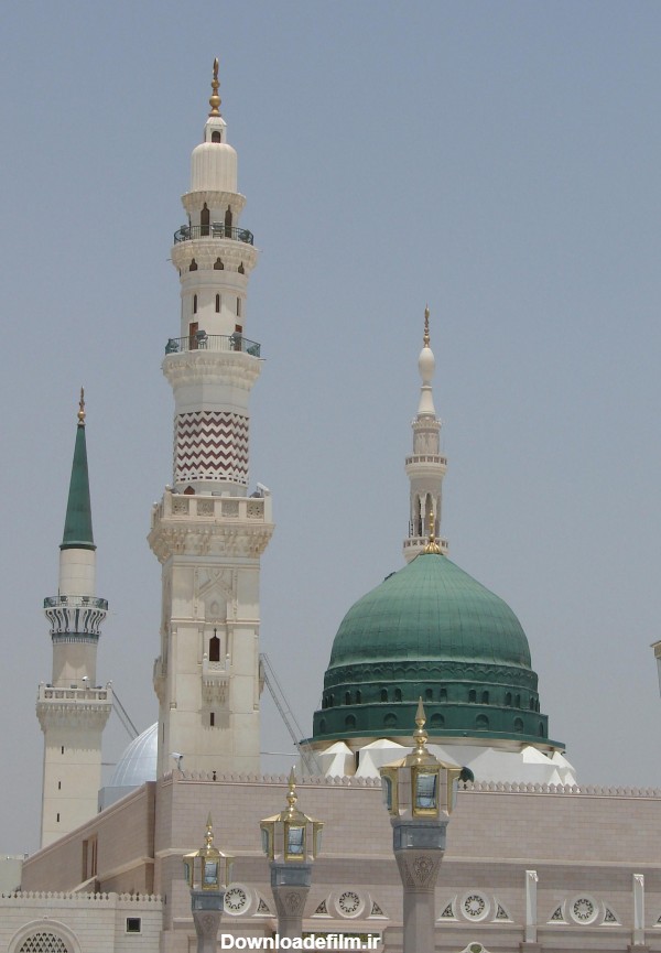 عکس مسجد النبی در شب