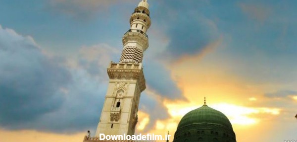 عکس مسجد النبی در شب