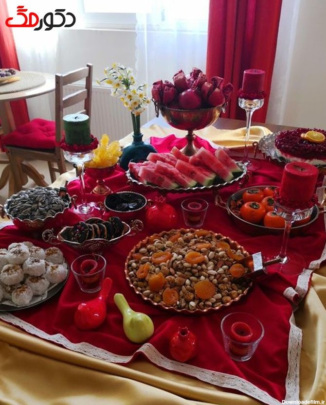 عکس میز شب یلدا شیک