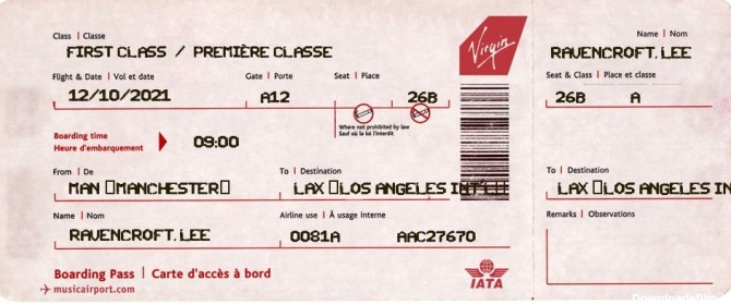 عکس بلیط هواپیما تهران