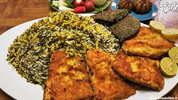 عکس غذای ماهی پلو