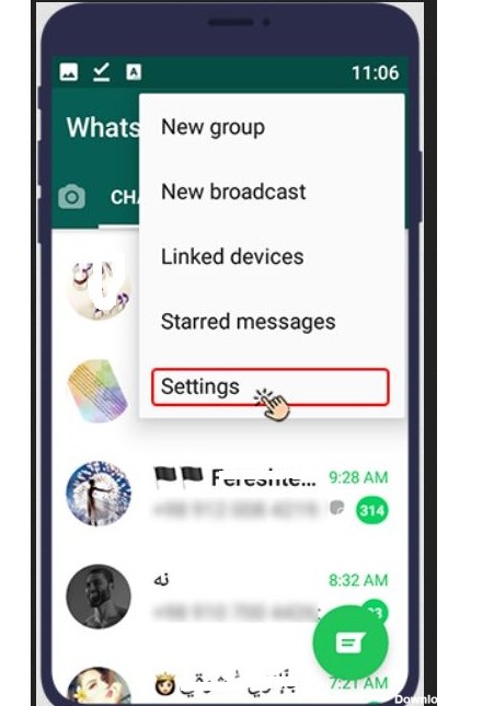 حذف عکس از پروفایل واتساپ