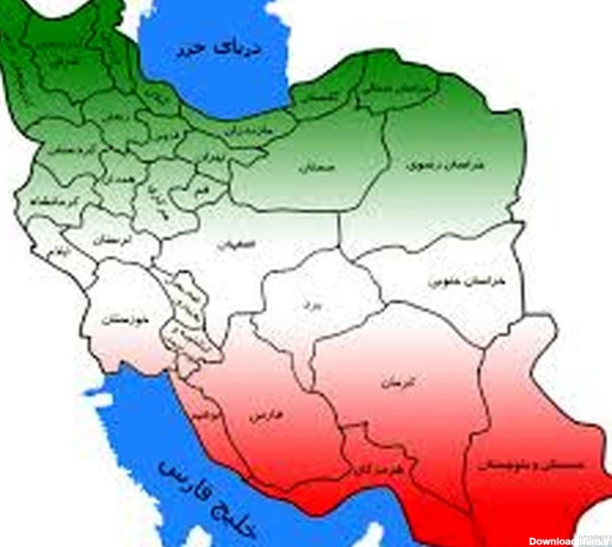 عکس نقشه ی ایران کوچک