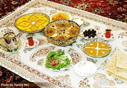 عکس از سفره ماه رمضان