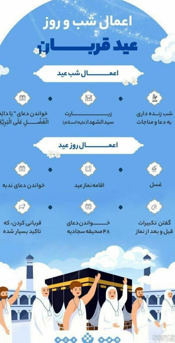 عکس نوشته اعمال شب عید قربان