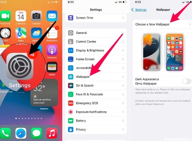 چگونه عکس صفحه ایفون را تغییر دهیم