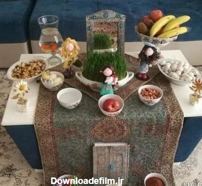 عکس سفره هفت سین روی میز