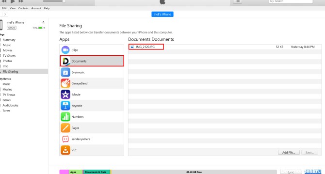 انتقال عکس از آیفون به لپ تاپ با داکیومنت