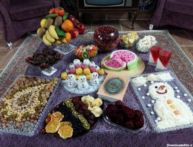 عکس سفره شب یلدا ساده و شیک