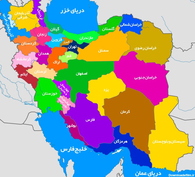 عکس از نقشه ایران