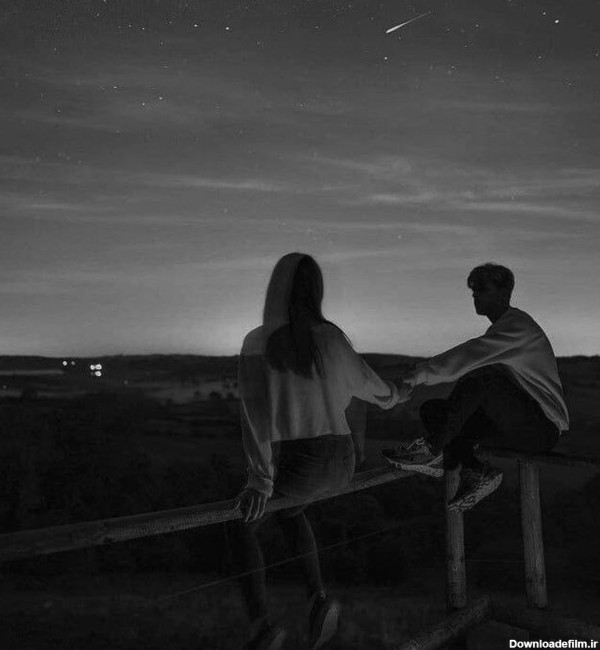 عکس پروفایل دختر پسر عاشقانه سیاه سفید