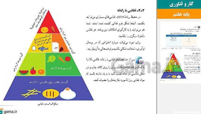 عکس هرم غذایی کلاس هفتم