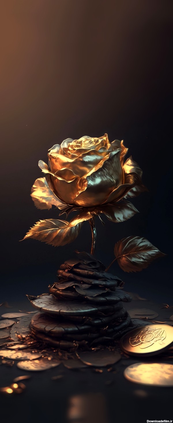 عکس پروفایل گل طلایی