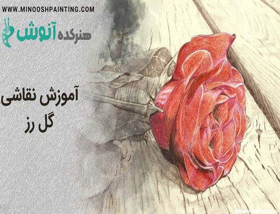 عکس نقاشی گل با مداد رنگی