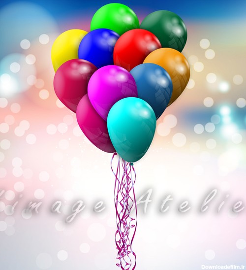 عکس تولد با بادکنک هلیومی