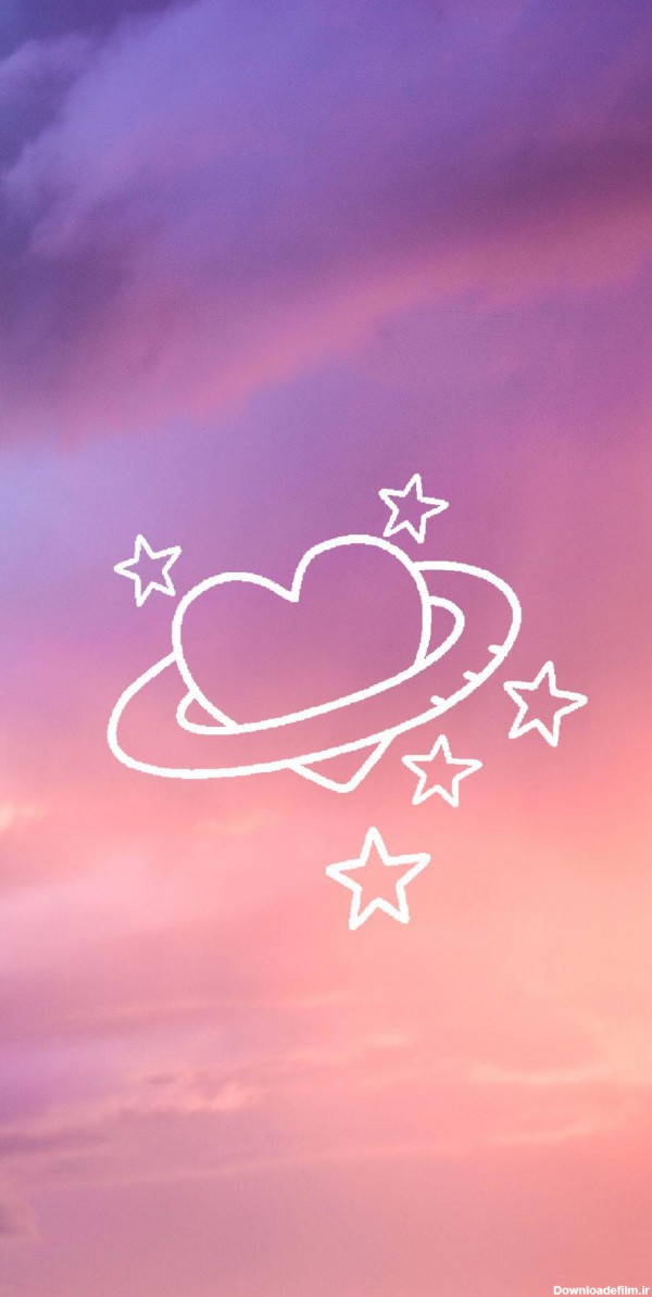 عکس آسمان صورتی و بنفش