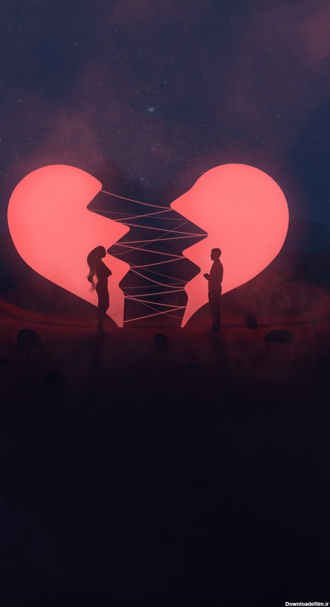 تصویر زمینه قلب صورتی