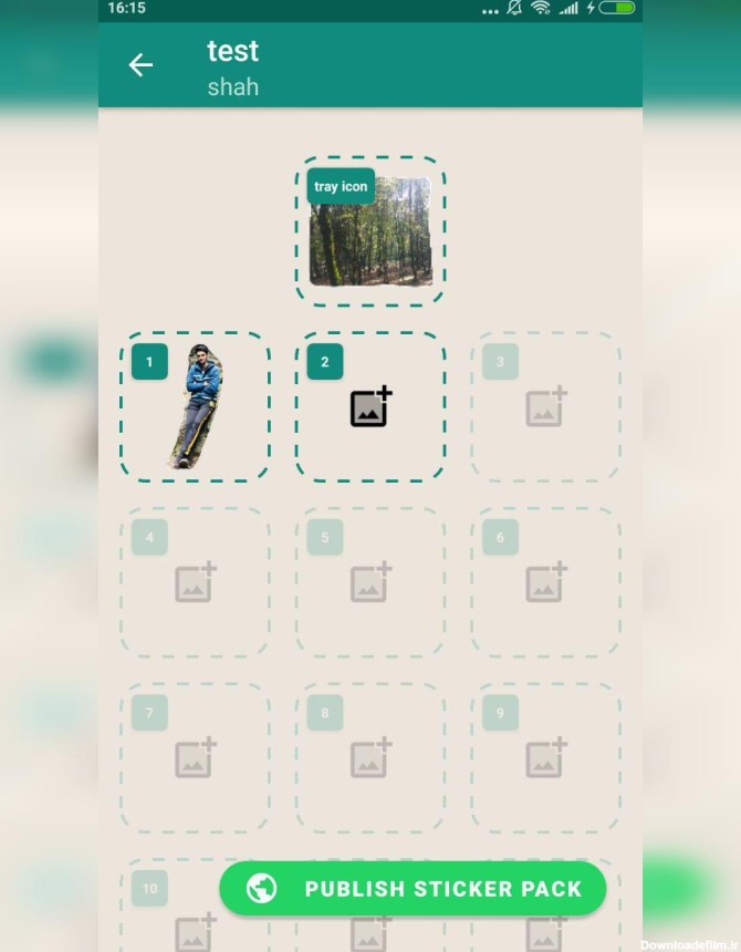 استیکر واتساپ با عکس خودم