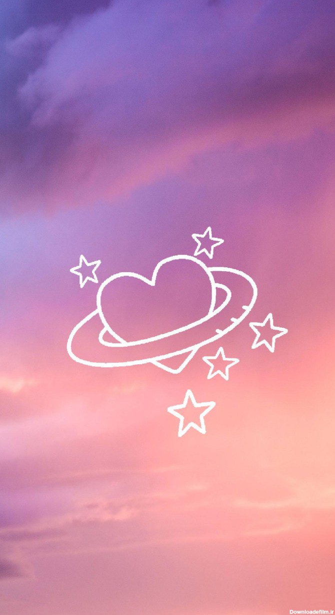 تصویر زمینه قلب رنگی