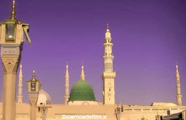 عکس مسجد النبی در شب