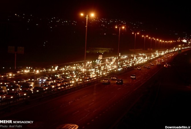 عکس شب تو جاده