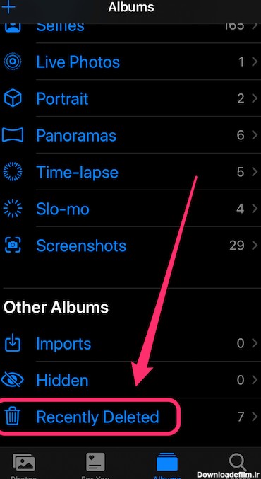 عکسهای حذف شده در ایفون