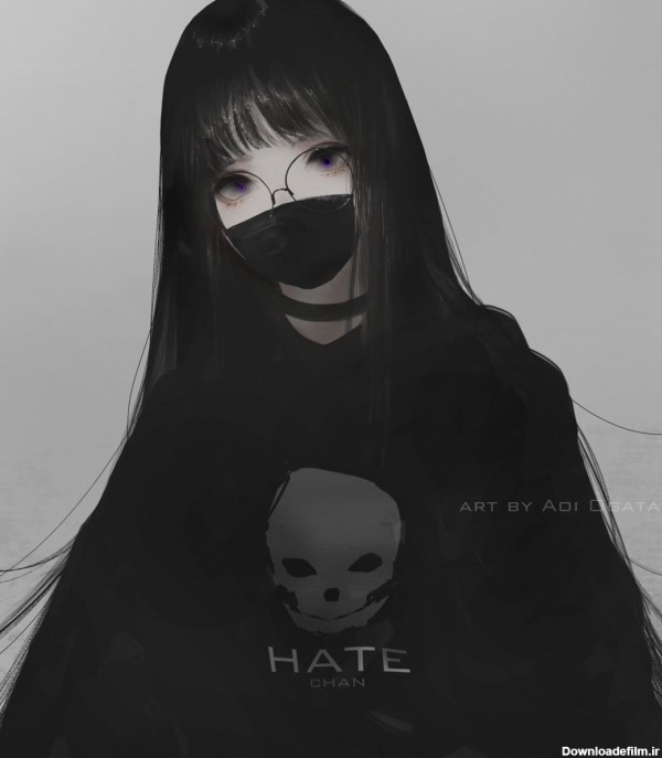 دانلود عکس دختر با ماسک برای پروفایل