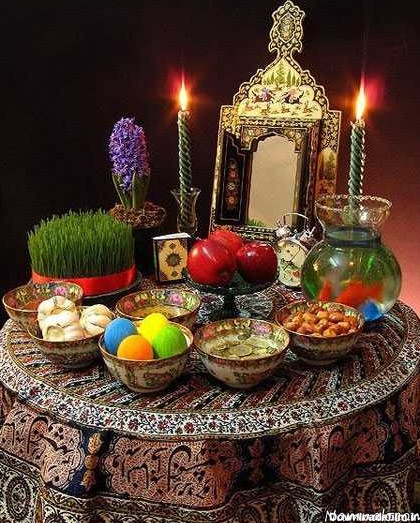 عکس از سفره هفت سین ساده