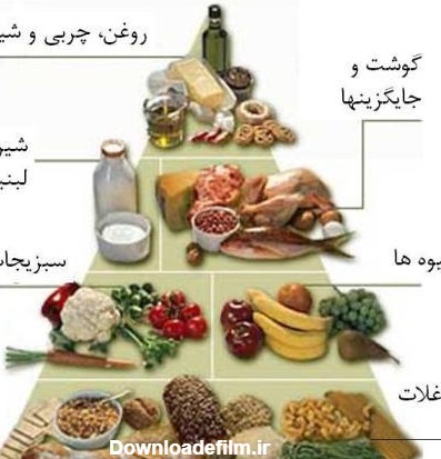 عکس از هرم مواد غذایی