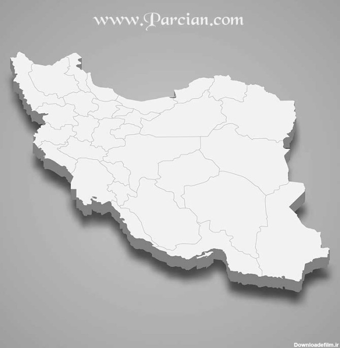 عکس نقشه ایران سفید