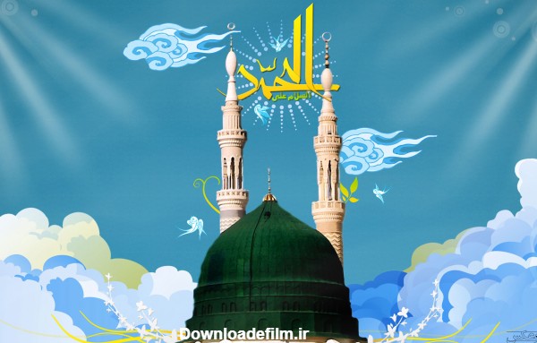 عکس مسجد النبی در شب