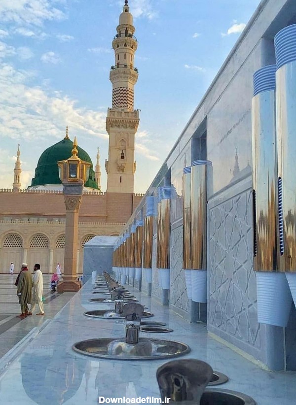 عکس مسجد النبی در شب